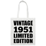 73rd Birthday Vintage 1951 Limited Edition - Tote Bag White