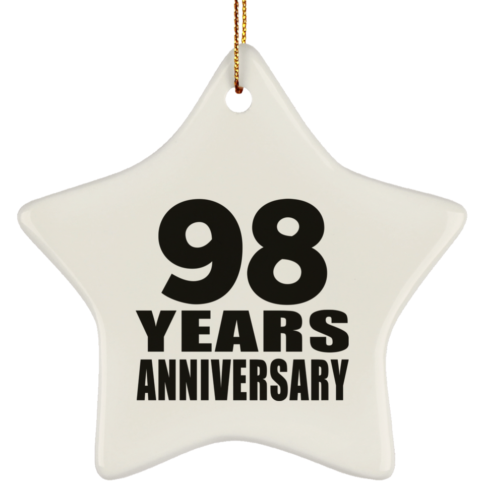 98th Anniversary 98 Years - Star Ornament