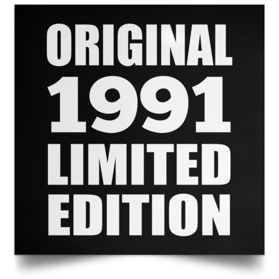 33rd Birthday Original 1991 Limited Edition - Poster Square