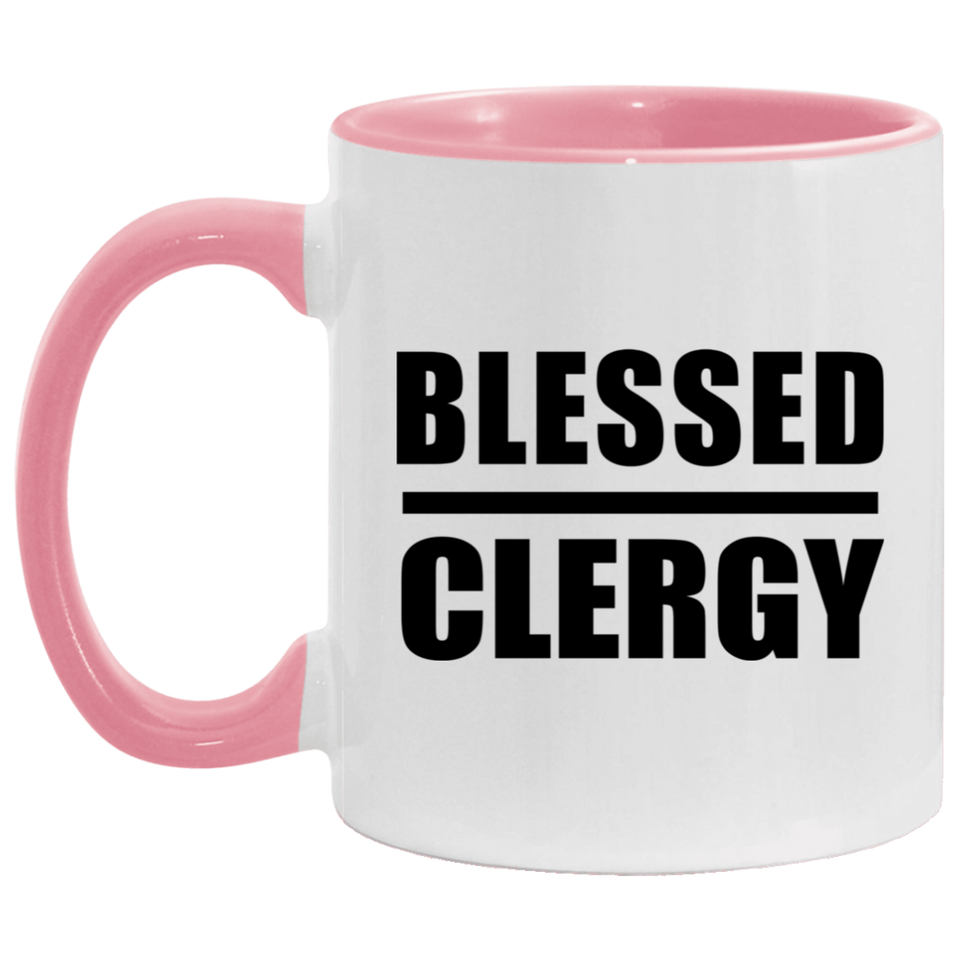Blessed Clergy - 11oz Accent Mug Pink