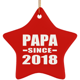 Papa Since 2018 - Star Ornament