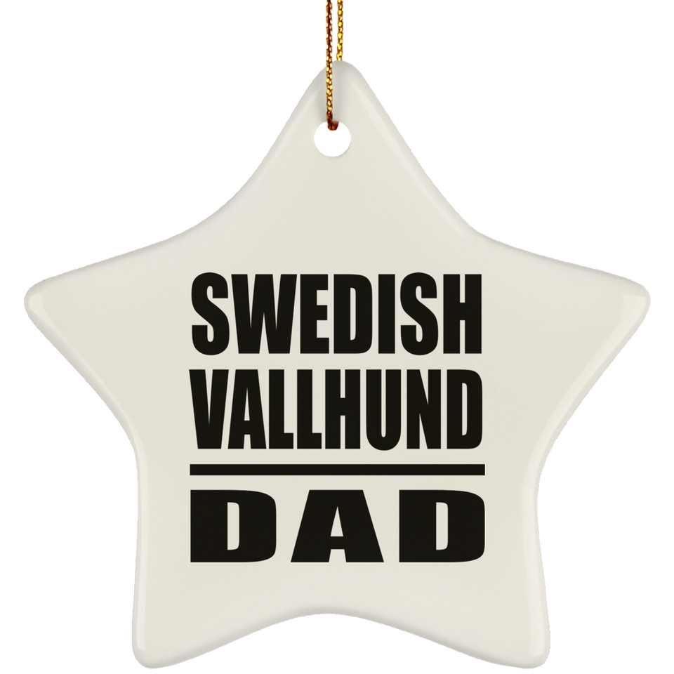 Swedish Vallhund Dad - Star Ornament