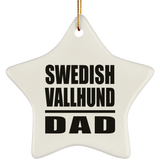 Swedish Vallhund Dad - Star Ornament