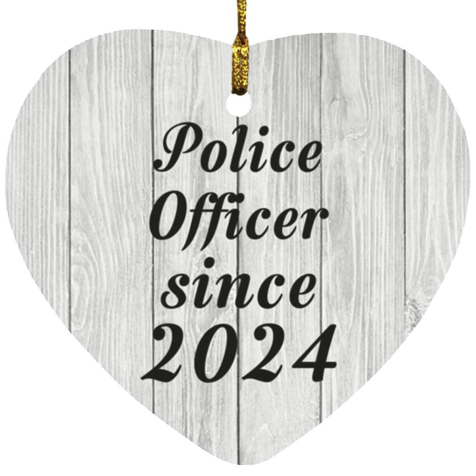 Police Officer Since 2024 - Heart Ornament F
