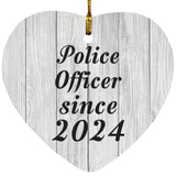 Police Officer Since 2024 - Heart Ornament F