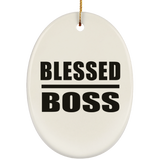 Blessed Boss - Oval Ornament