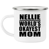 Nellie World's Okayest Mom - 12oz Camping Mug