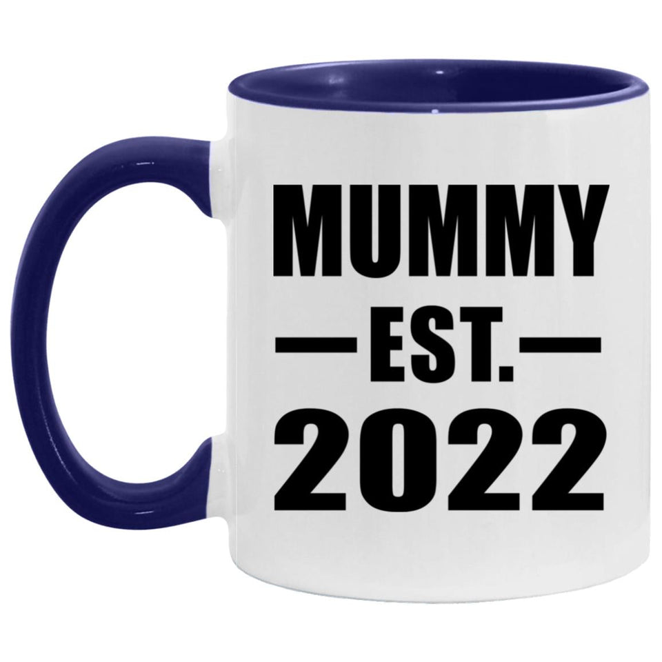 Mummy Established Est. 2022 - 11oz Accent Mug Purple