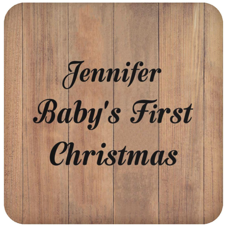 Jennifer Baby's First Christmas - Drink Coaster C