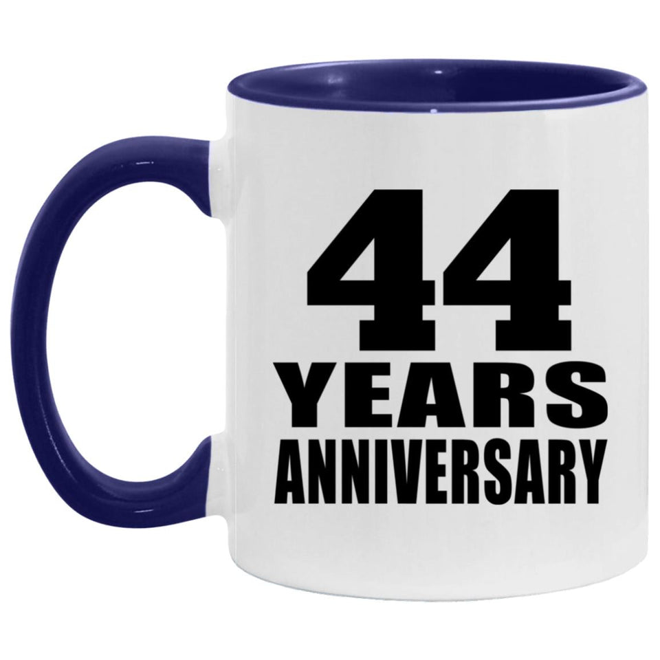 44th Anniversary 44 Years - 11oz Accent Mug Purple