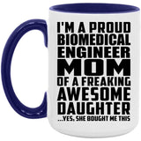 Proud Biomedical Engineer Mom Of Awesome Daughter - 15oz Accent Mug Purple