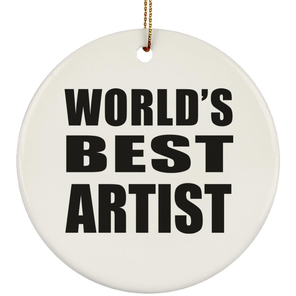 World's Best Artist - Circle Ornament