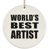 World's Best Artist - Circle Ornament