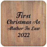 First Christmas As Mother In Law 2022 - Drink Coaster C