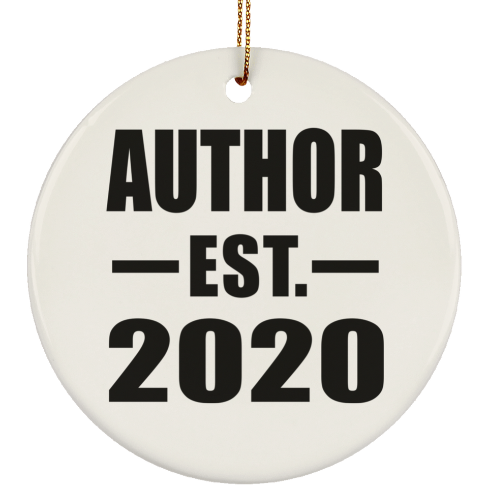 Author Established EST. 2020 - Circle Ornament
