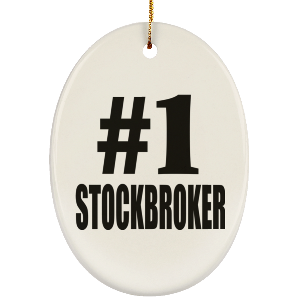 Number One #1 Stockbroker - Oval Ornament