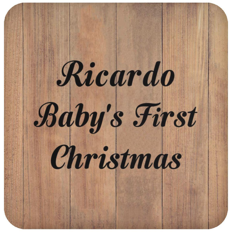 Ricardo Baby's First Christmas - Drink Coaster C