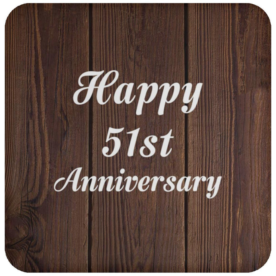 Happy 51st Anniversary - Drink Coaster D