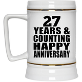 Happy 27th Anniversary 27 Years & Counting - Beer Stein
