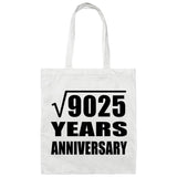 95th Anniversary Square Root of 9025 Years Anniversary - Tote Bag White