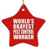 World's Okayest Pest Control Worker - Star Ornament