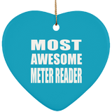 Most Awesome Meter Reader - Heart Ornament