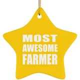 Most Awesome Farmer - Star Ornament