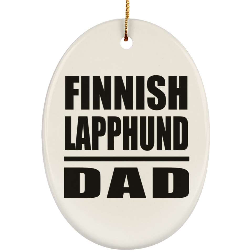 Finnish Lapphund Dad - Oval Ornament