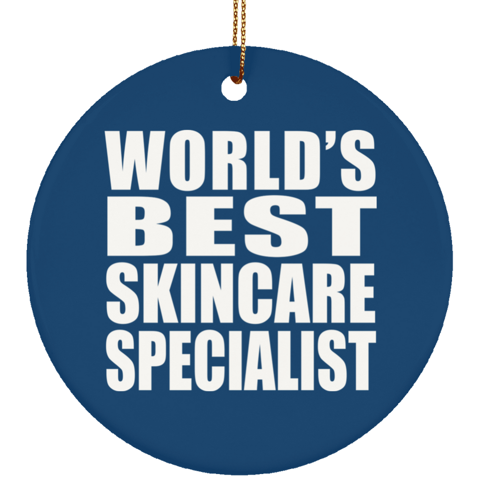 World's Best Skincare Specialist - Circle Ornament