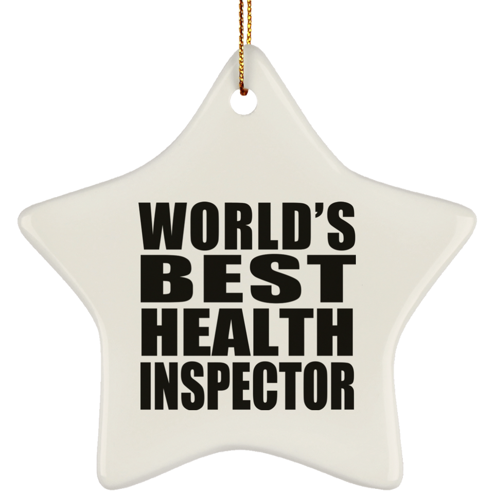 World's Best Health Inspector - Star Ornament