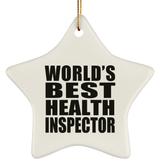 World's Best Health Inspector - Star Ornament