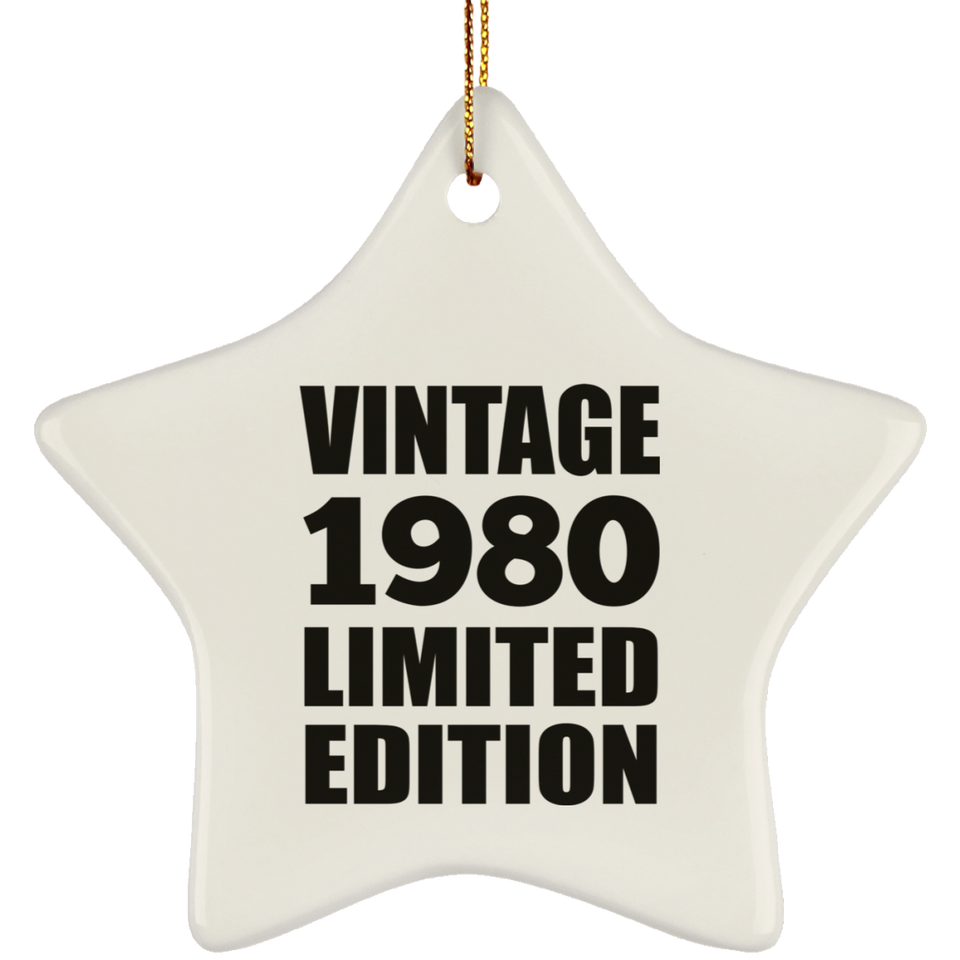 44th Birthday Vintage 1980 Limited Edition - Star Ornament