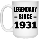 93rd Birthday Legendary Since 1931 - 15oz Coffee Mug