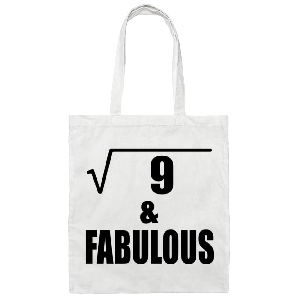 3rd Birthday Square Root of 9 & Fabulous - Tote Bag White