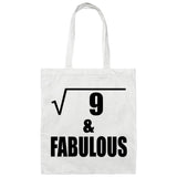 3rd Birthday Square Root of 9 & Fabulous - Tote Bag White