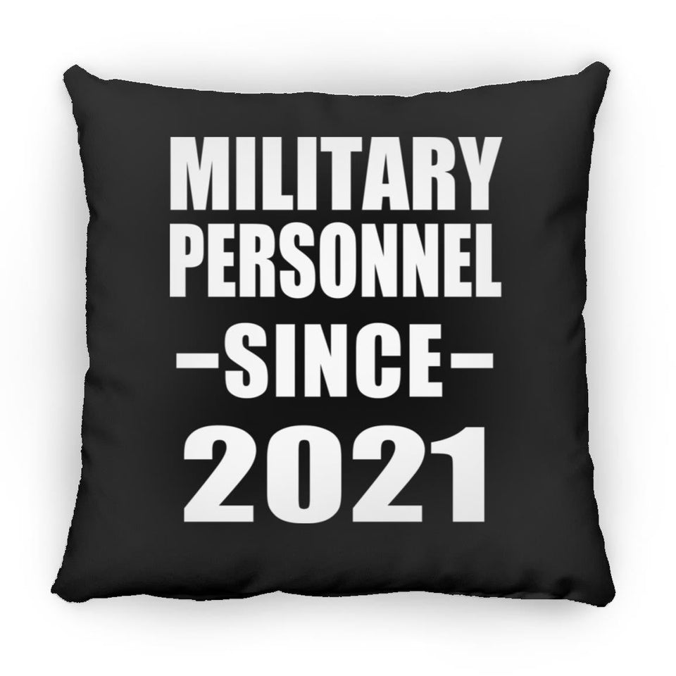Military Personnel Since 2021 - Throw Pillow Black