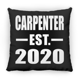 Carpenter Established EST. 2020 - Throw Pillow Black