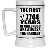 88th Birthday Square Root of 7744 Years of Childhood - Beer Stein