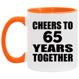 65th Anniversary Cheers To 65 Years Together - 11oz Accent Mug Orange