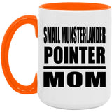 Small Munsterlander Pointer Mom - 15oz Accent Mug Orange