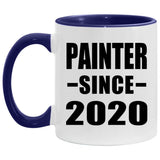 Painter Since 2020 - 11oz Accent Mug Purple