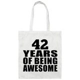 42nd Birthday 42 Years Of Being Awesome - Tote Bag White