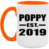 Poppy Established EST. 2019 - 15oz Accent Mug Orange