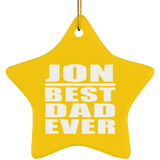 Jon Best Dad Ever - Star Ornament