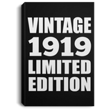 105th Birthday Vintage 1919 Limited Edition - Canvas Portrait