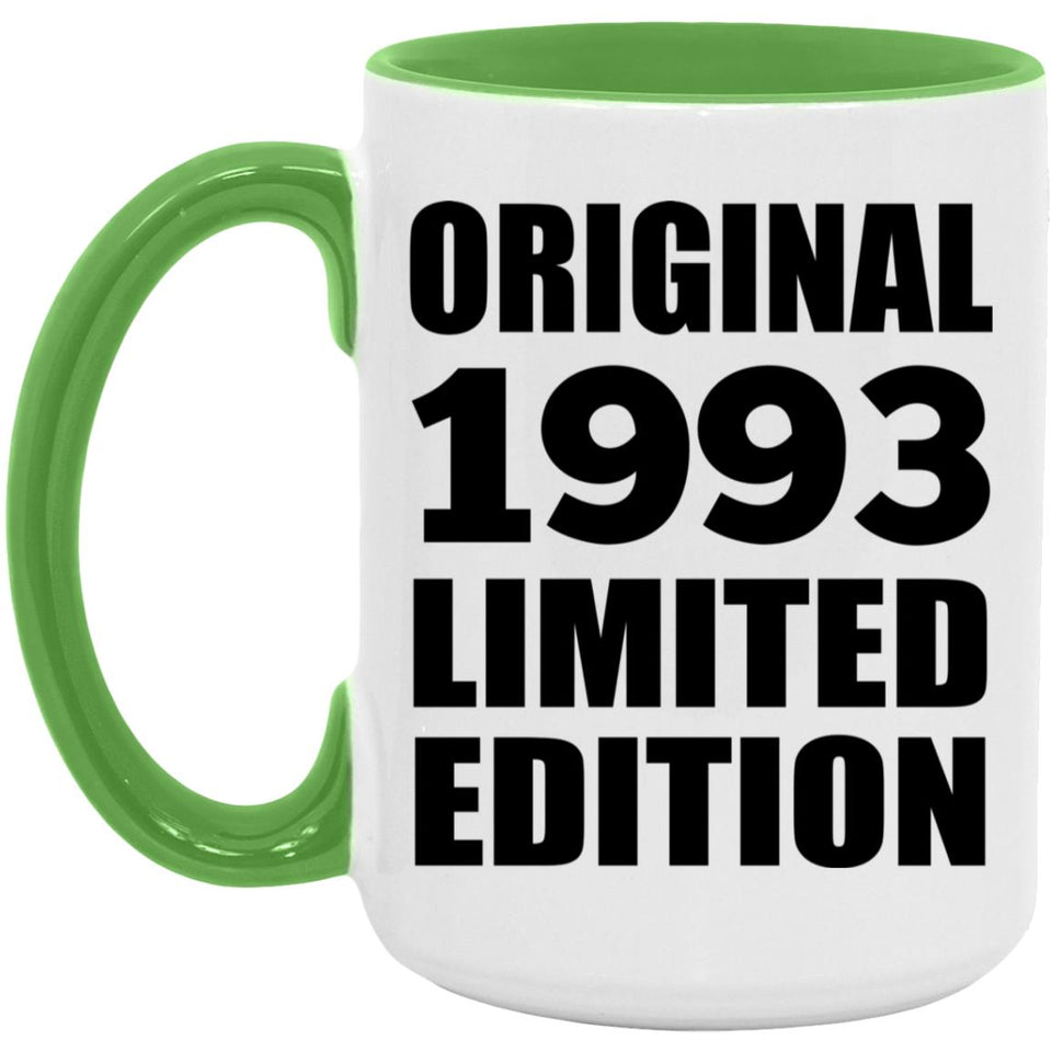 31st Birthday Original 1993 Limited Edition - 15oz Accent Mug Green