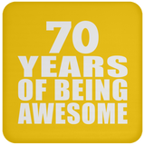 70th Birthday 70 Years Of Being Awesome - Drink Coaster