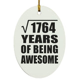 42nd Birthday Square Root of 1764 Years of Being Awesome - Oval Ornament