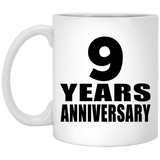 9th Anniversary 9 Years - 11 Oz Coffee Mug