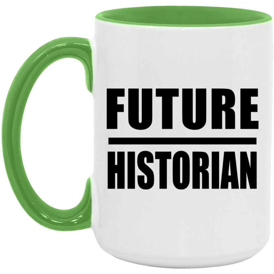 Future Historian - 15oz Accent Mug Green